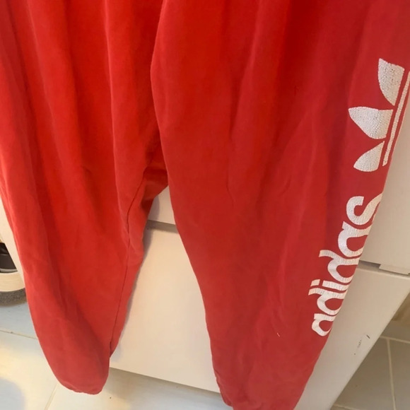 Vintage Adidas 3 Stripes Red Sweatpants 2XL - Picture 13 of 14